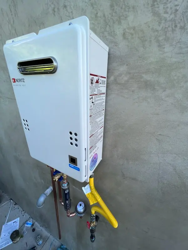 Tankless water heater installation for Todd Estates homes